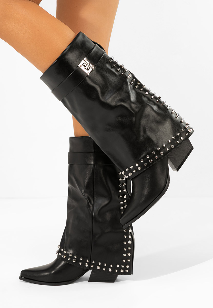 Чизми на ток Naielia черен