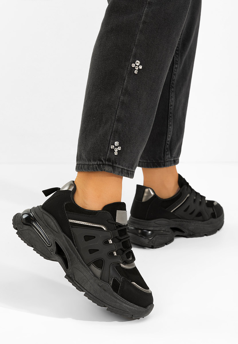 Cникърси на платформа Alverisa черни