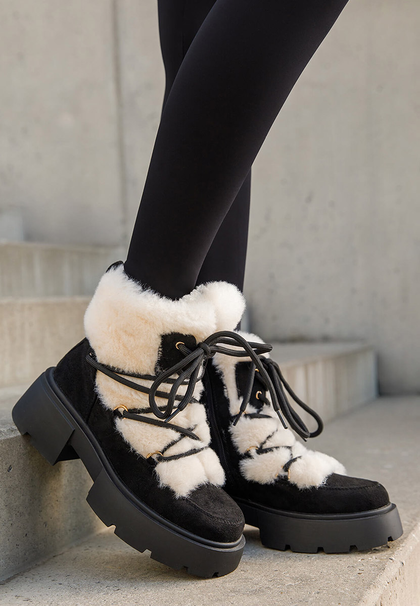 Зимни дамски Ботинки Aslyn черен