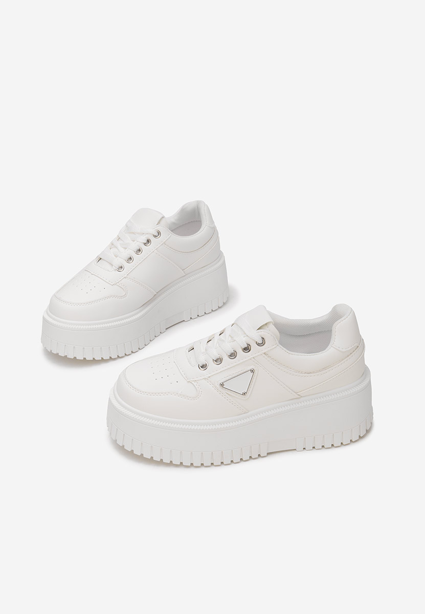 Cникърси на платформа Madaline бели