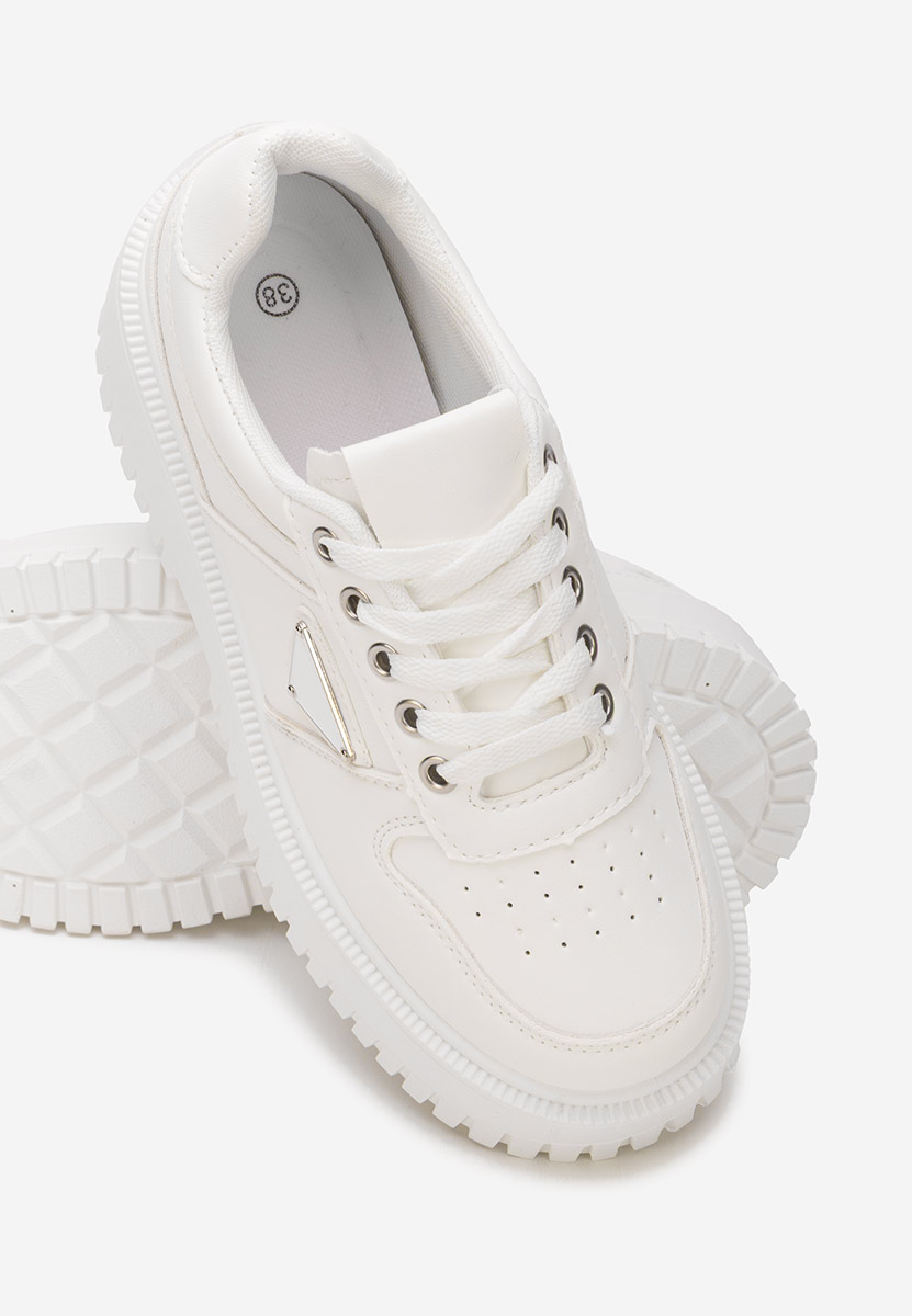 Cникърси на платформа Madaline бели