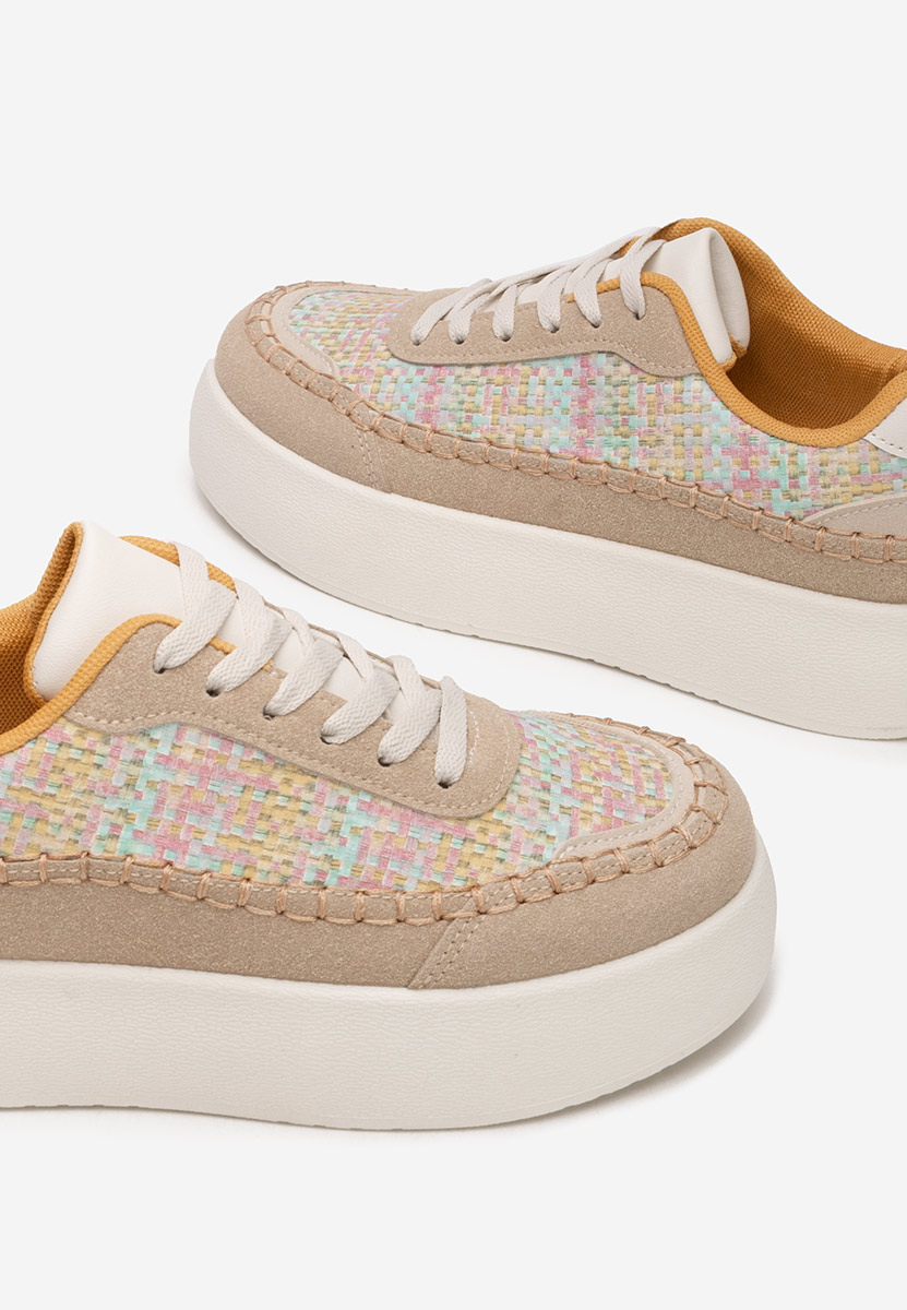 Cникърси на платформа Cecila каки