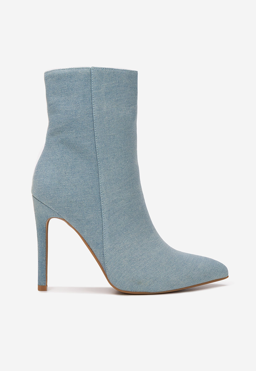 Боти на висок ток Cendria деним