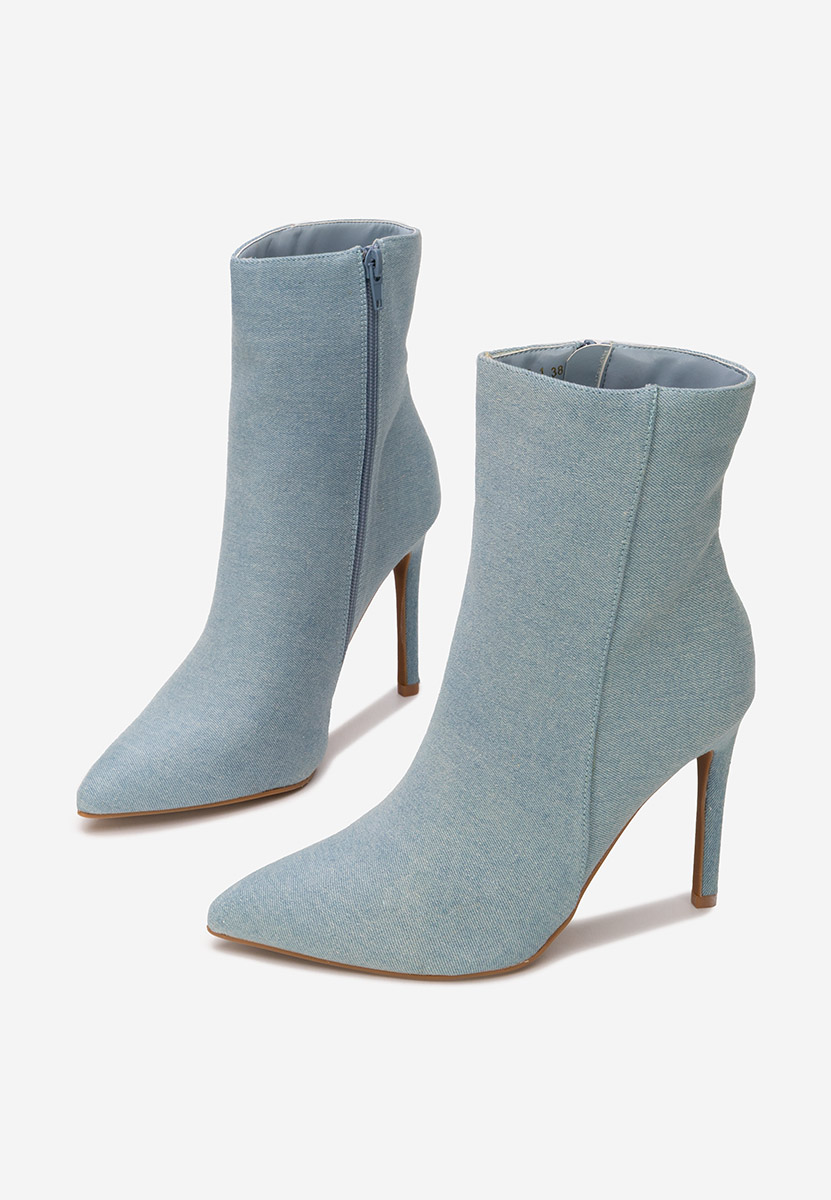 Боти на висок ток Cendria деним