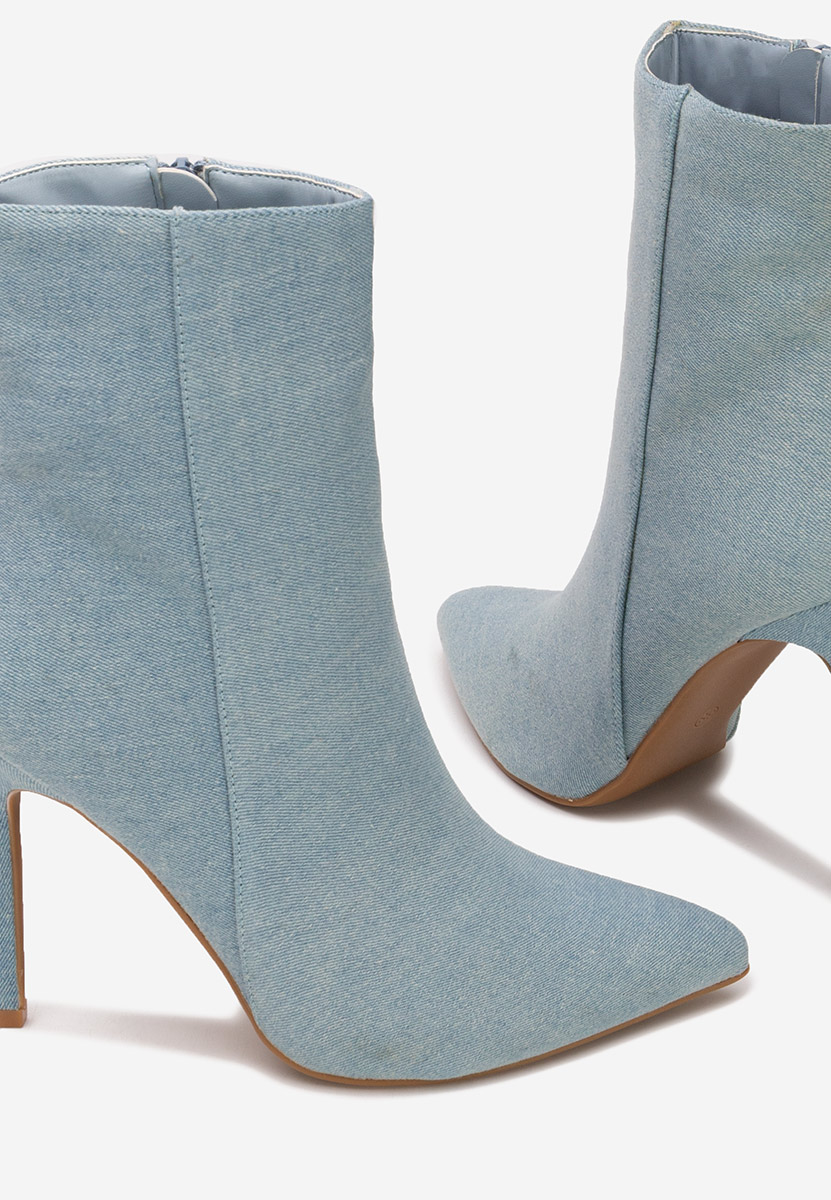 Боти на висок ток Cendria деним