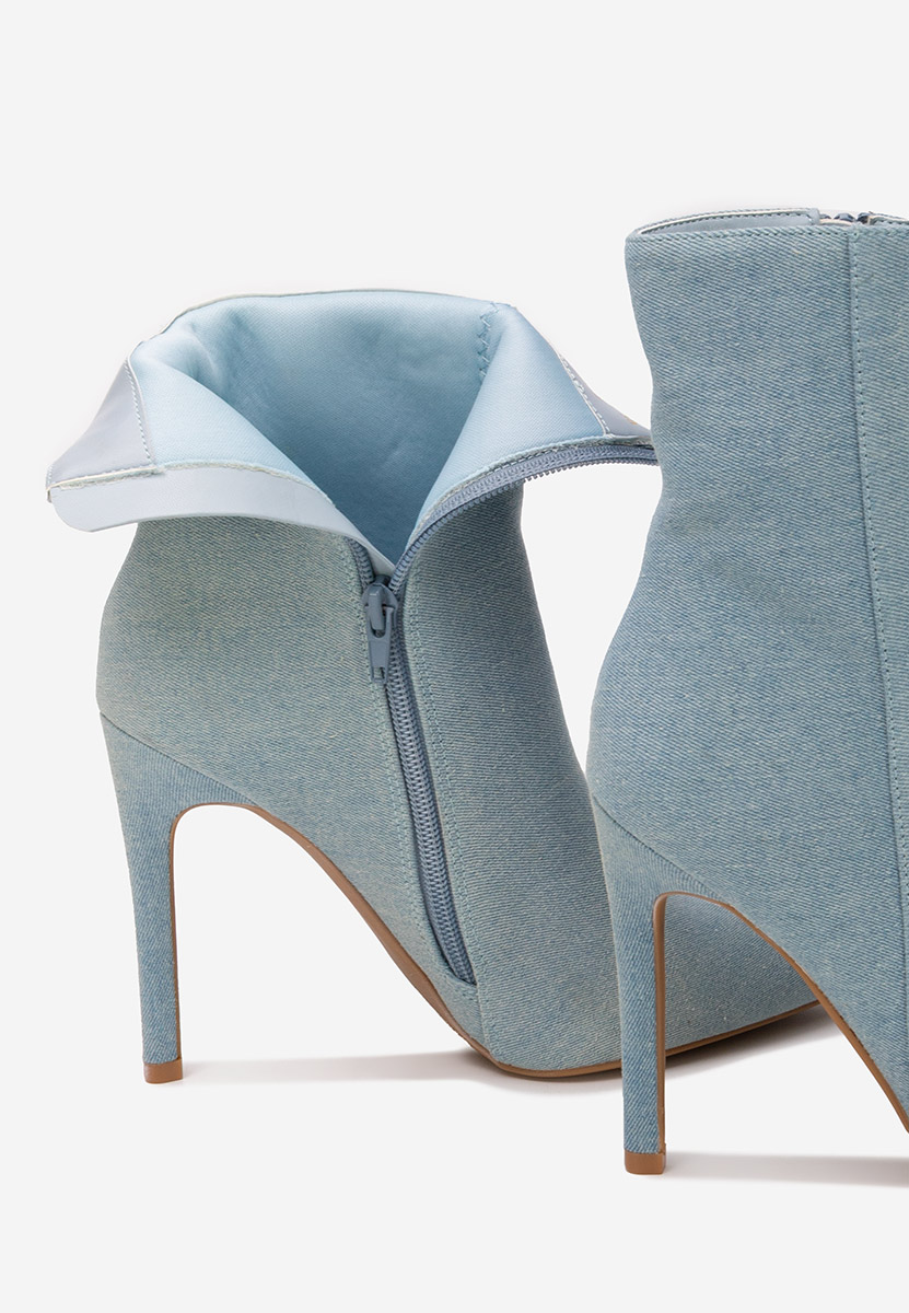 Боти на висок ток Cendria деним