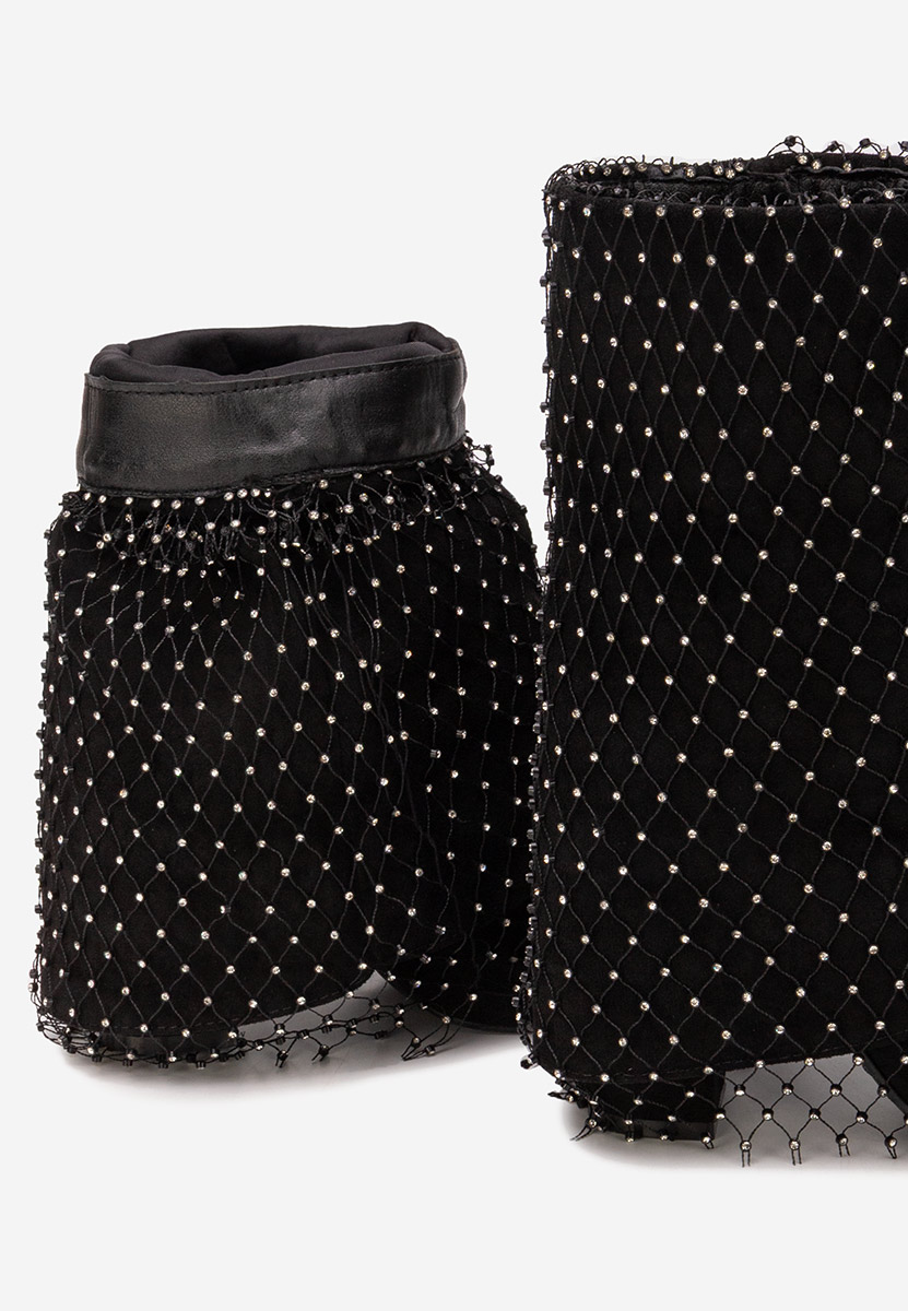 Боти на дебел ток Almaria черен