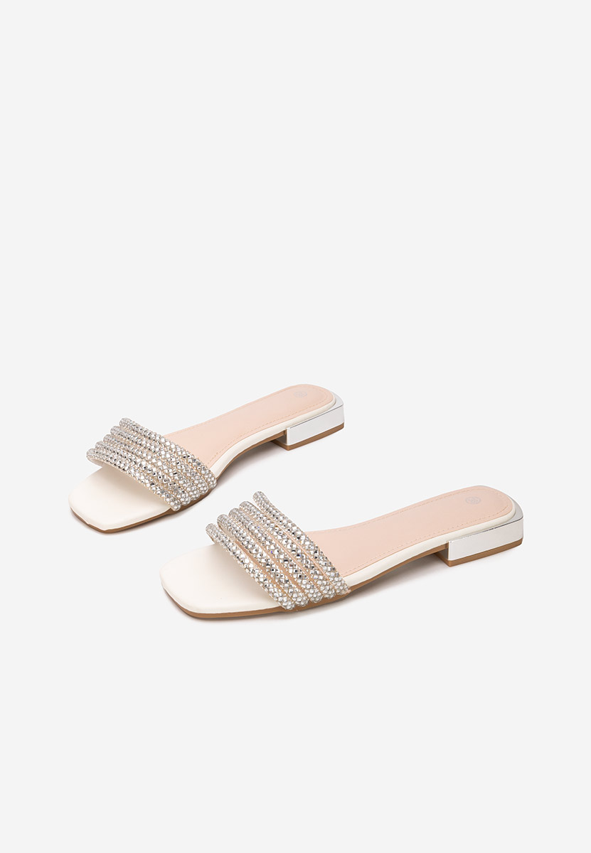 Дамски чехли Emiko бели