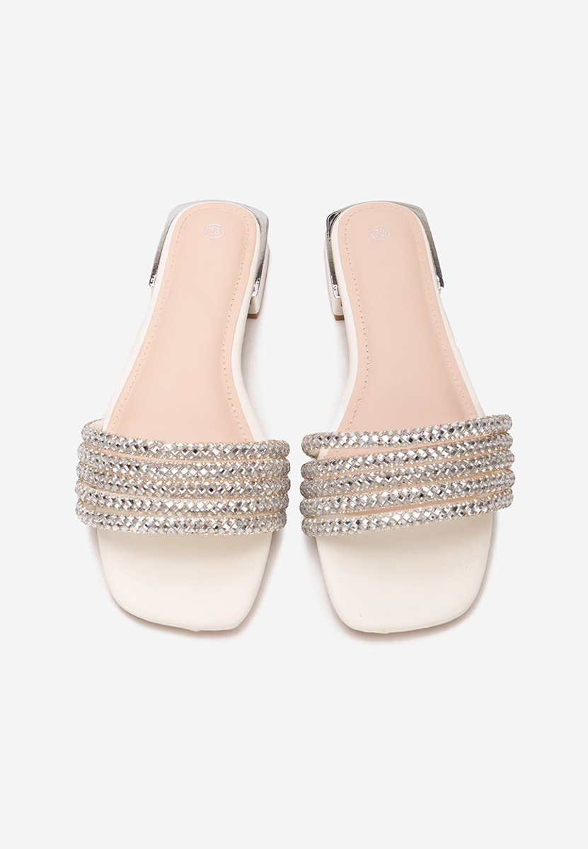 Дамски чехли Emiko бели