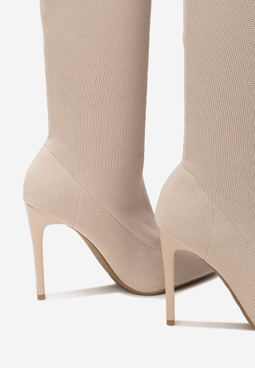 Чизми над коляното Shanicea бежов