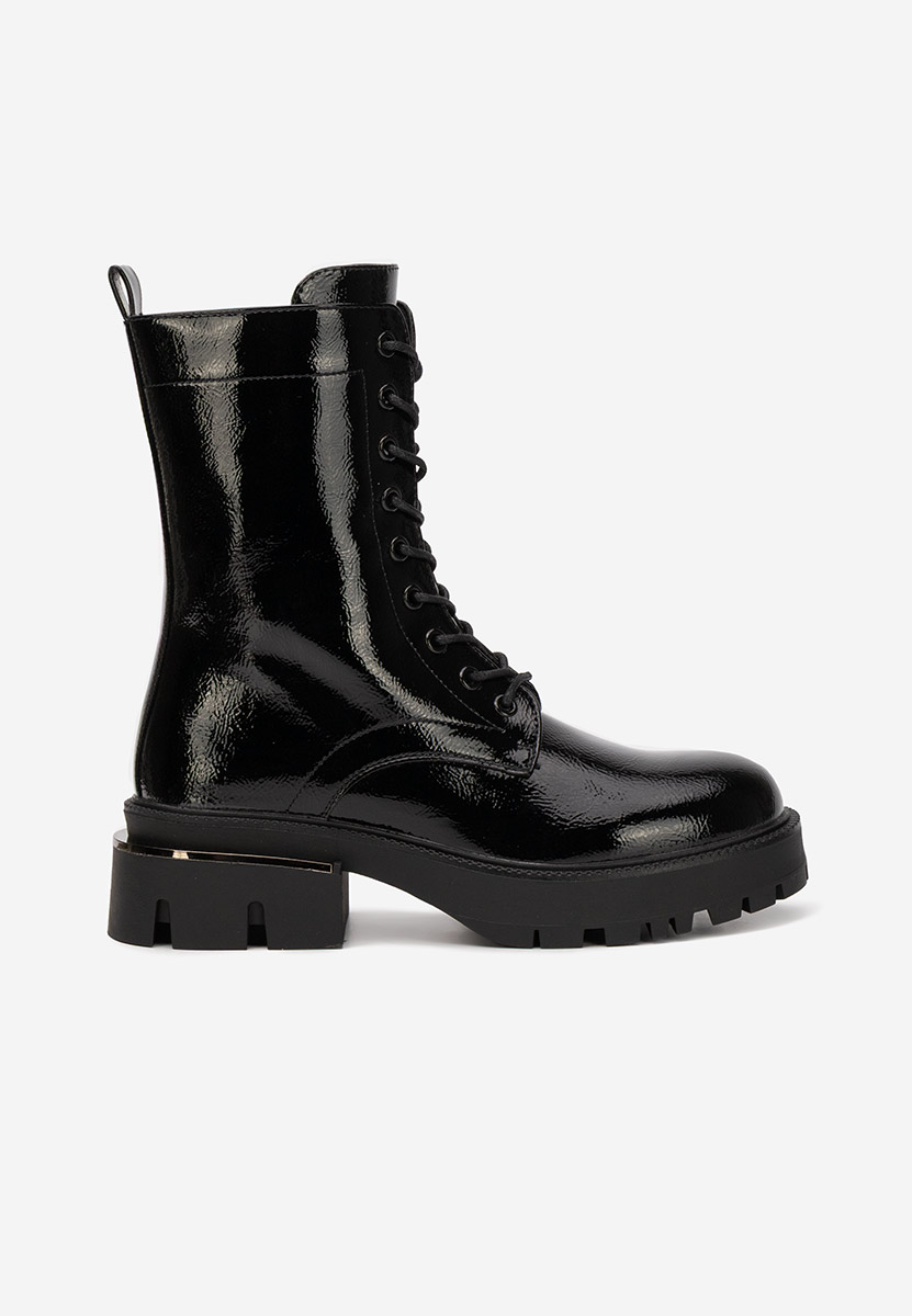 Дамски Боти с връзки Andela черни