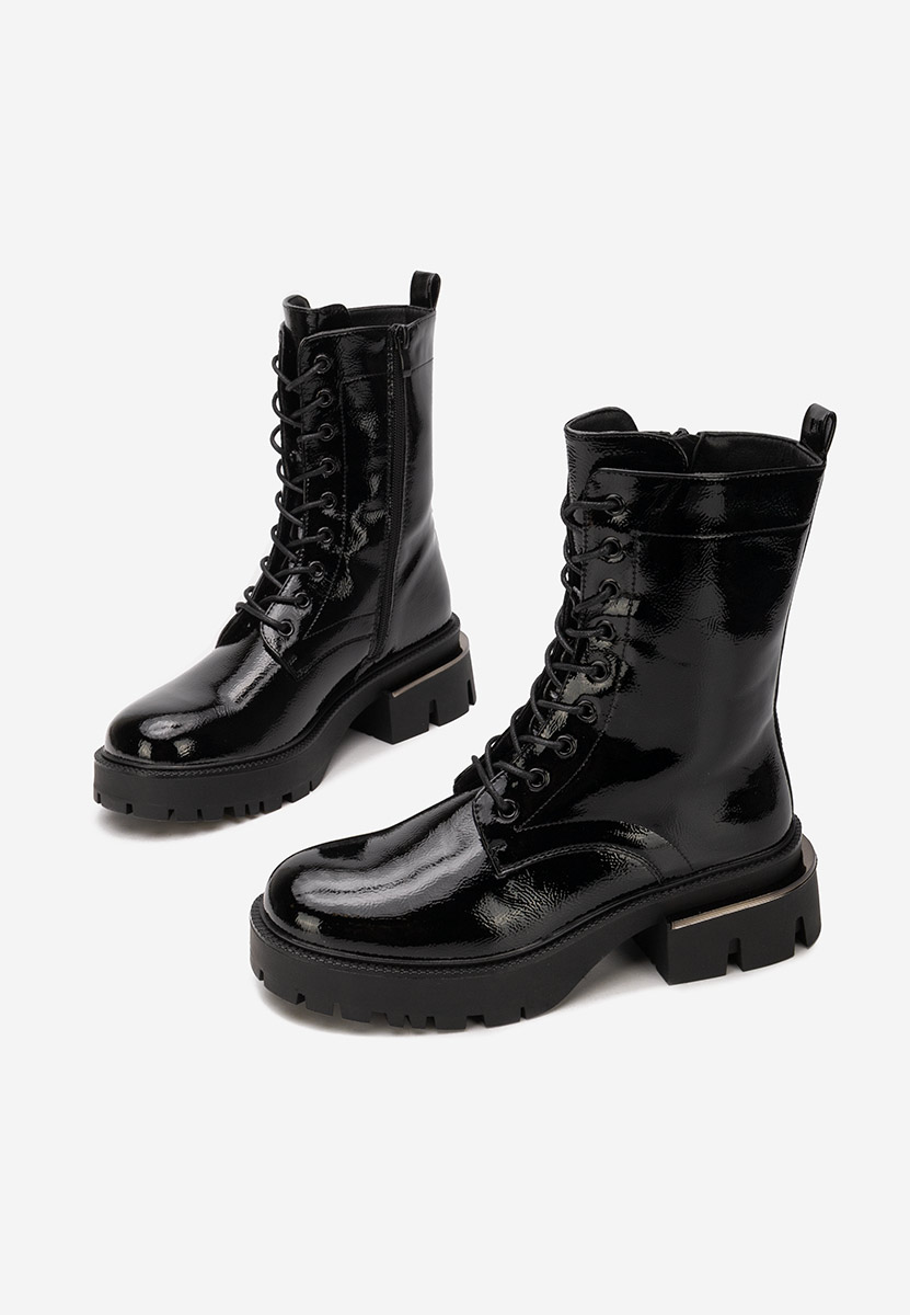 Дамски Боти с връзки Andela черни