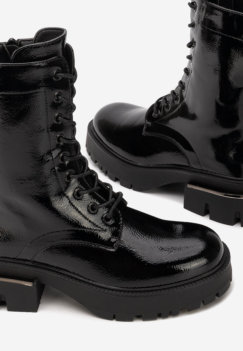 Дамски Боти с връзки Andela черни