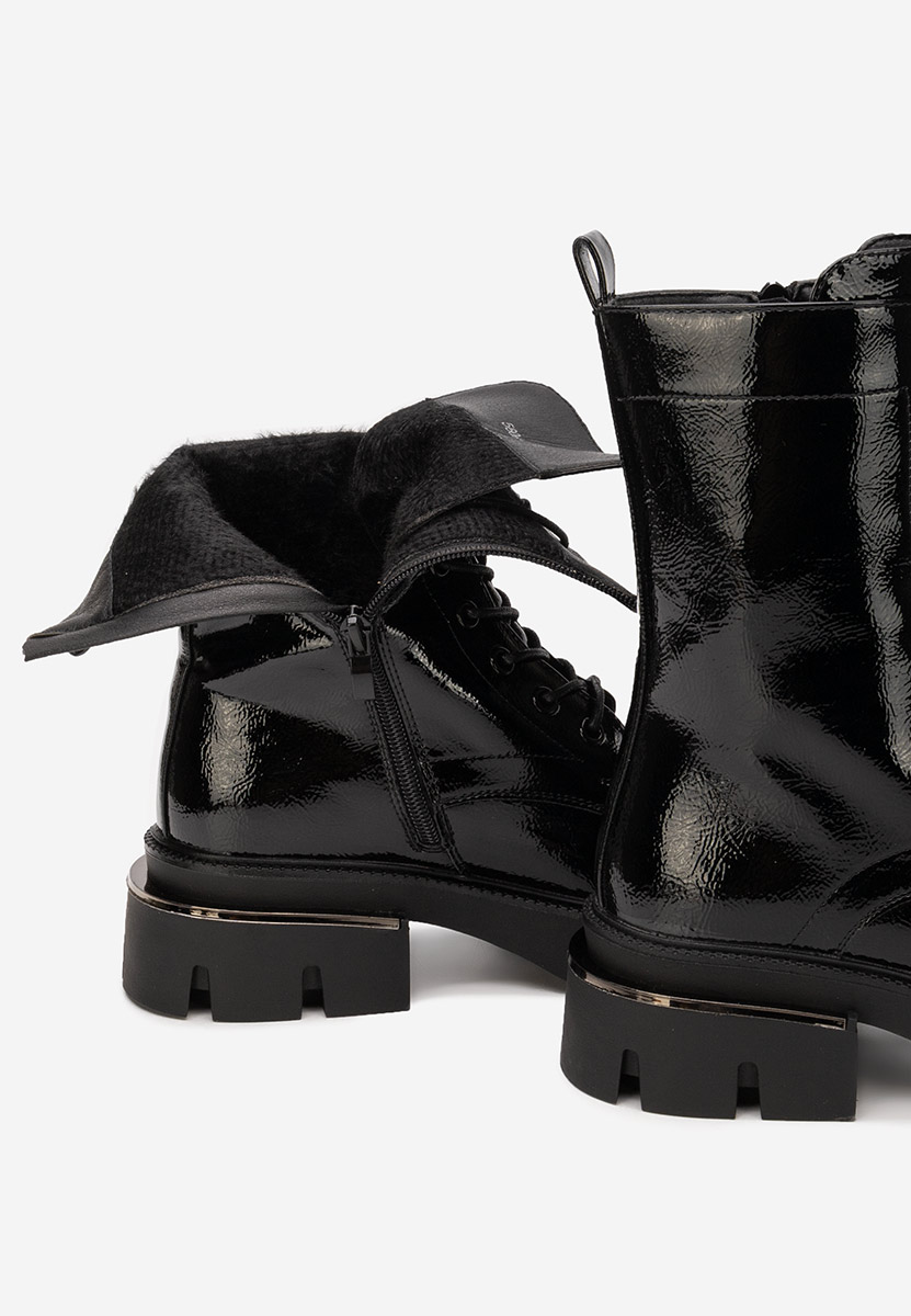 Дамски Боти с връзки Andela черни