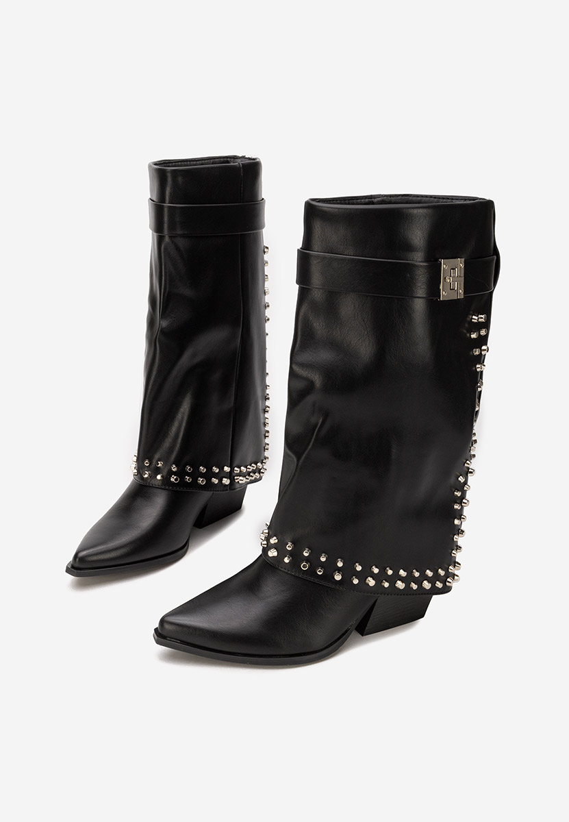 Чизми на ток Naielia черен