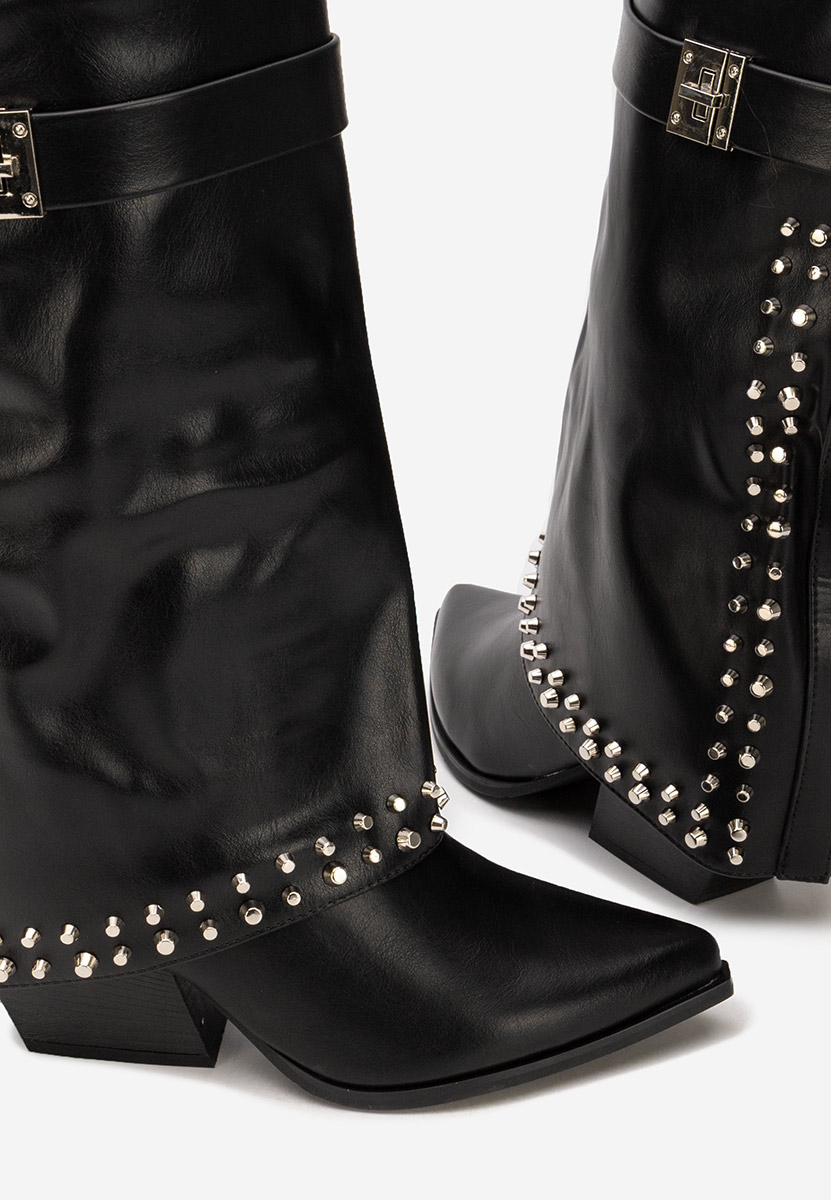 Чизми на ток Naielia черен