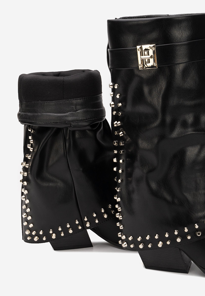 Чизми на ток Naielia черен