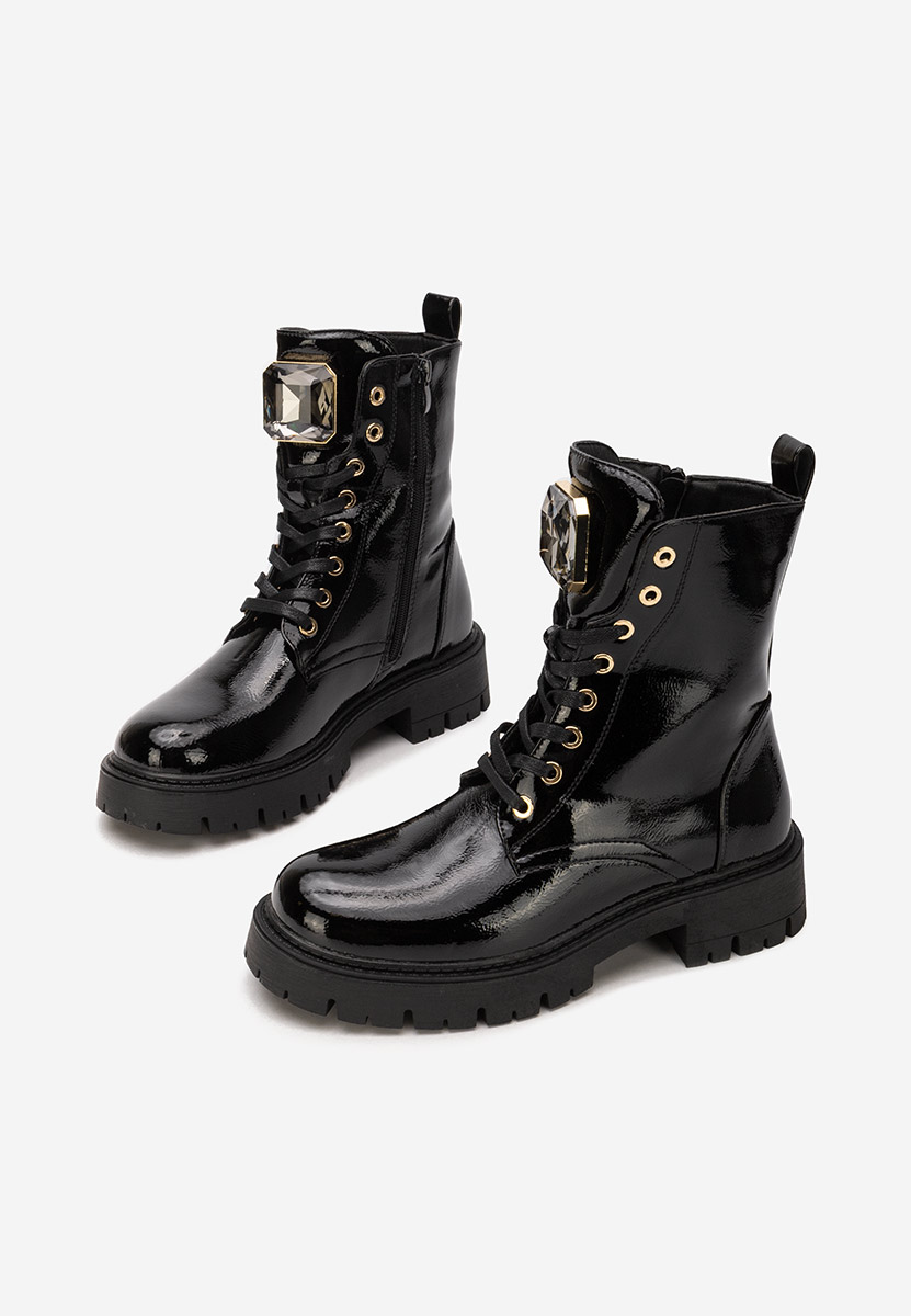 Дамски Боти с връзки Tatiania черен