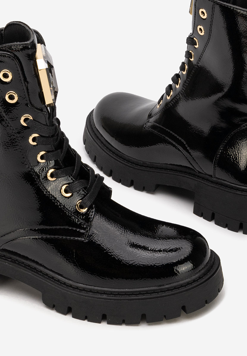 Дамски Боти с връзки Tatiania черен