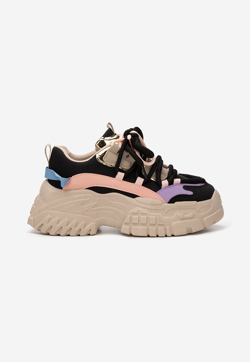 Cникърси на платформа Elvora черни