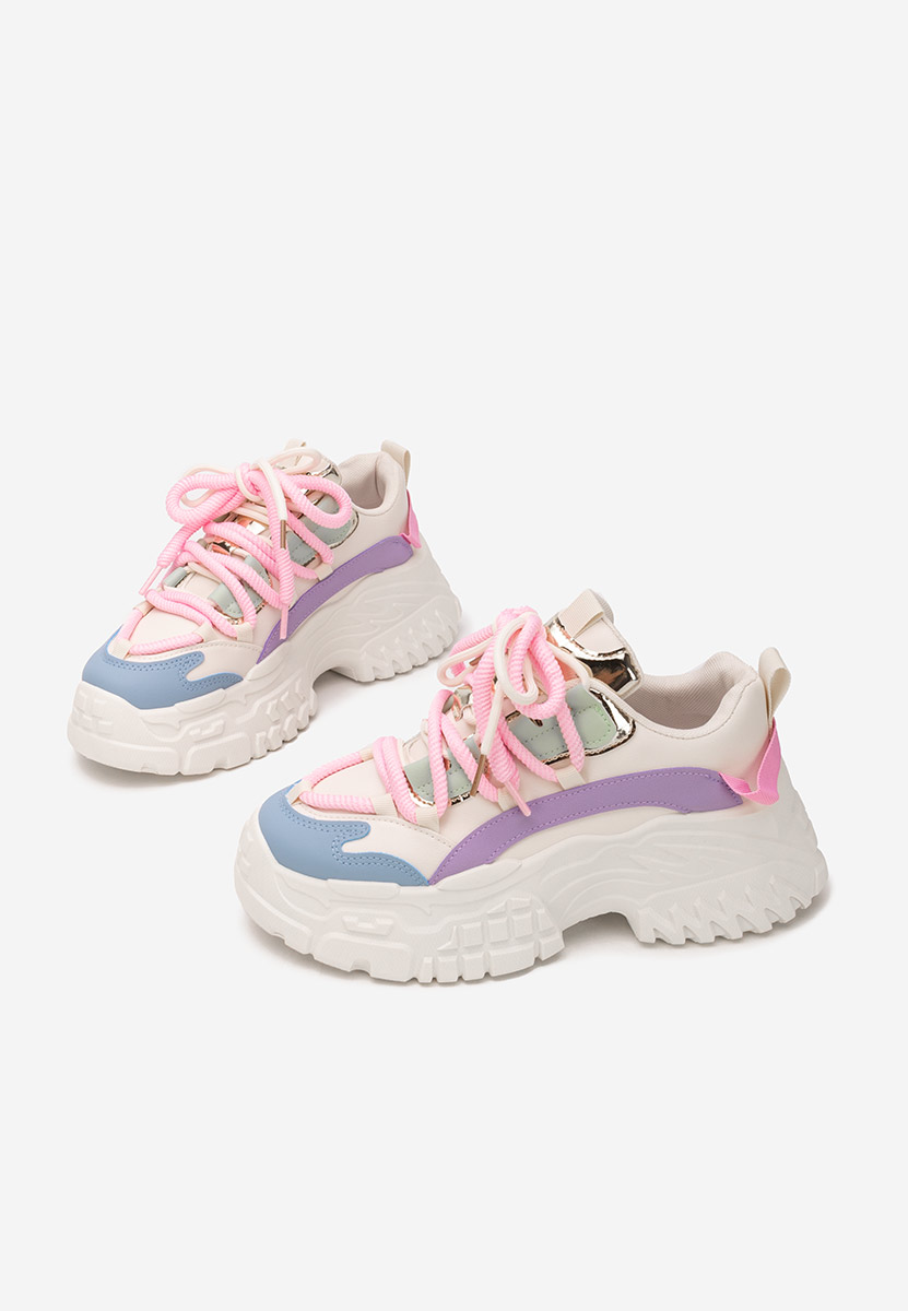 Cникърси на платформа Elvora многоцветен