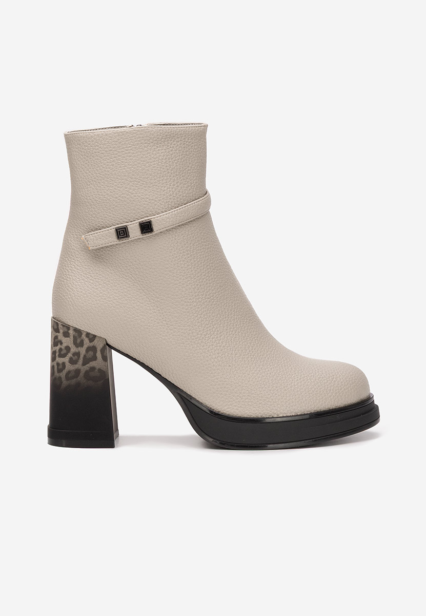 Боти на дебел ток Rannia сив