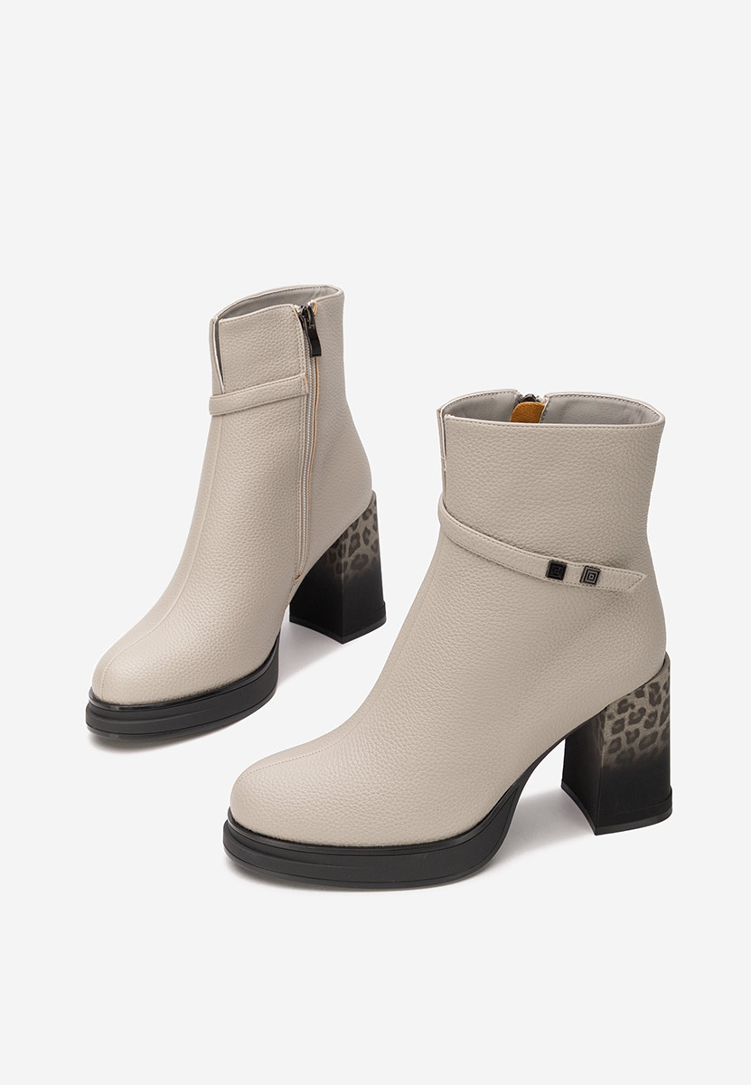 Боти на дебел ток Rannia сив