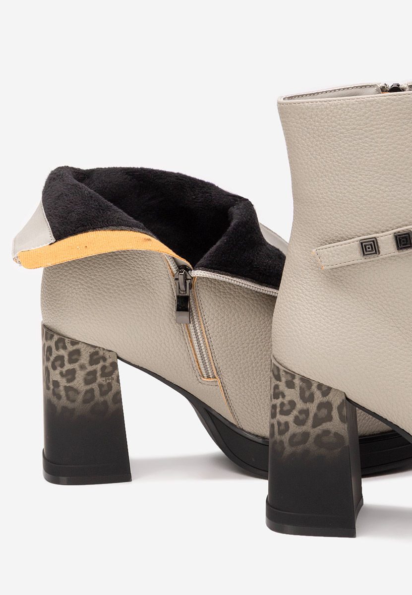 Боти на дебел ток Rannia сив