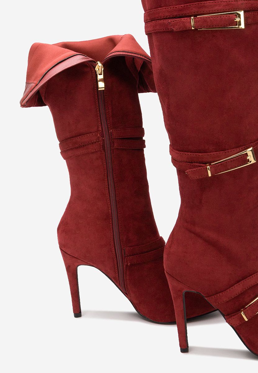 Чизми на ток Ernesia бордо