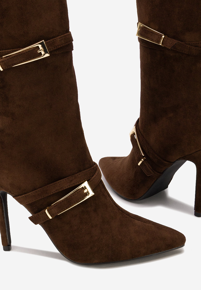 Чизми на ток Ernesia кафяв