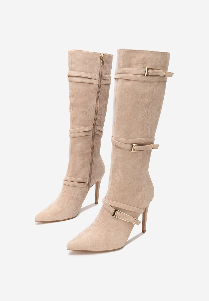 Чизми на ток Ernesia бежов