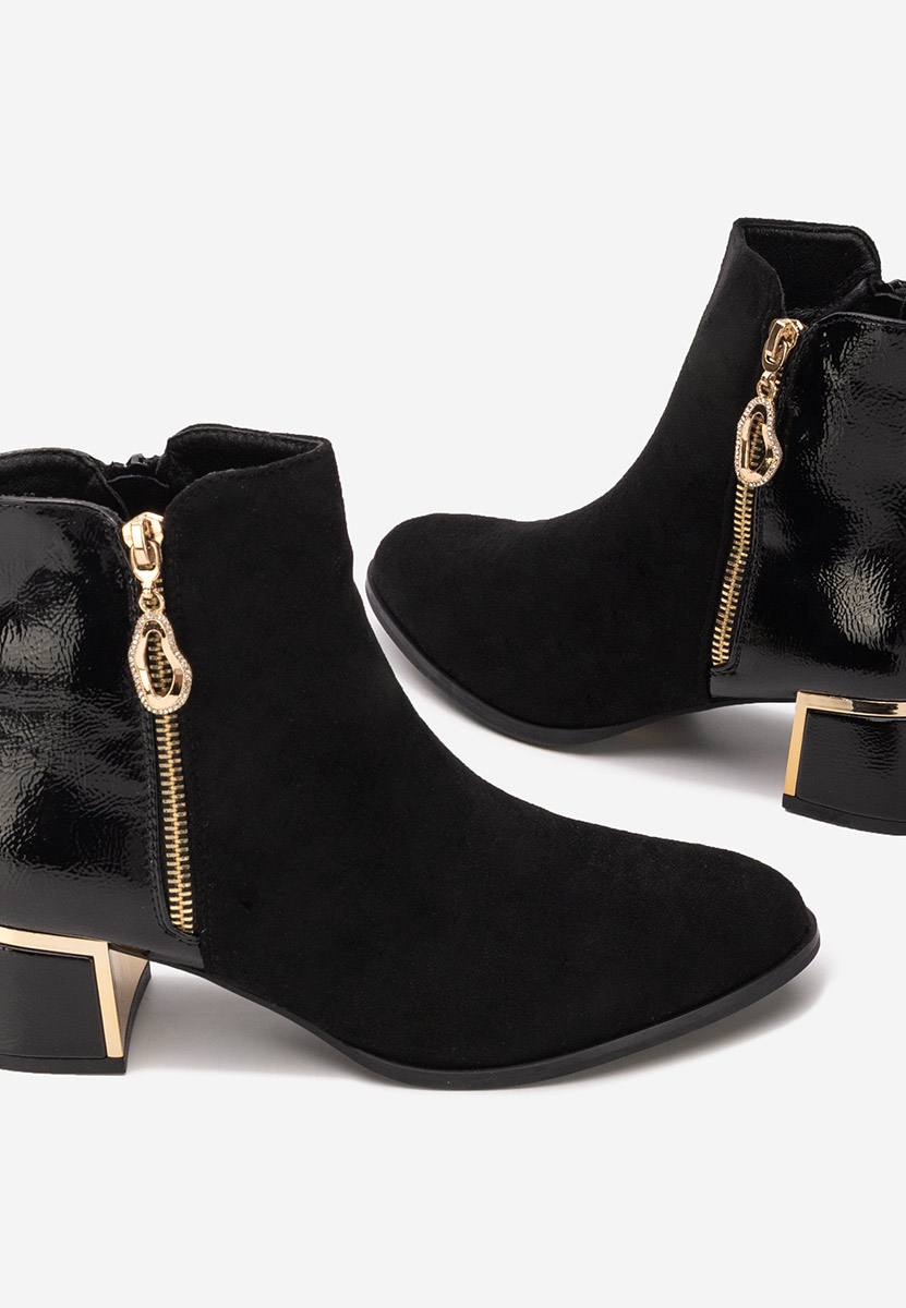 Боти на дебел ток Daisina черен