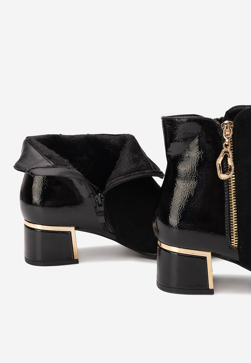 Боти на дебел ток Daisina черен