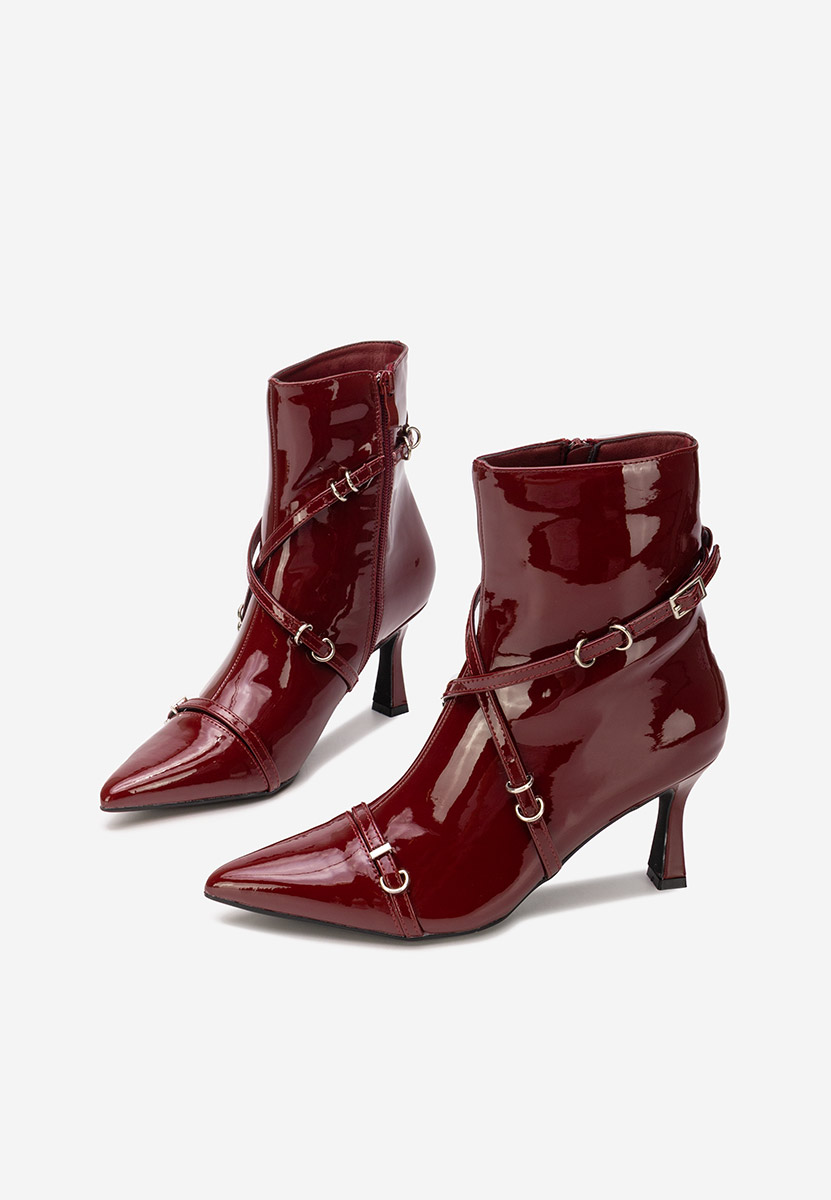 Боти на висок ток Marcelia бордо