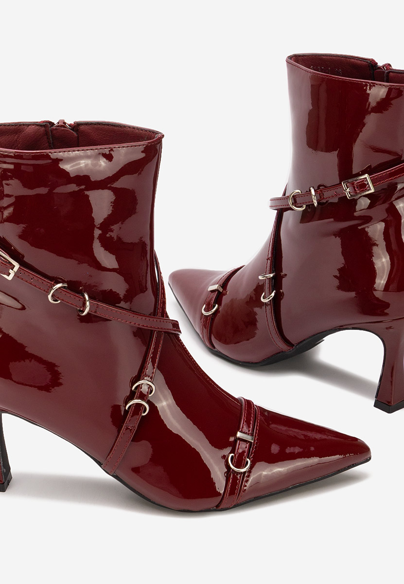 Боти на висок ток Marcelia бордо