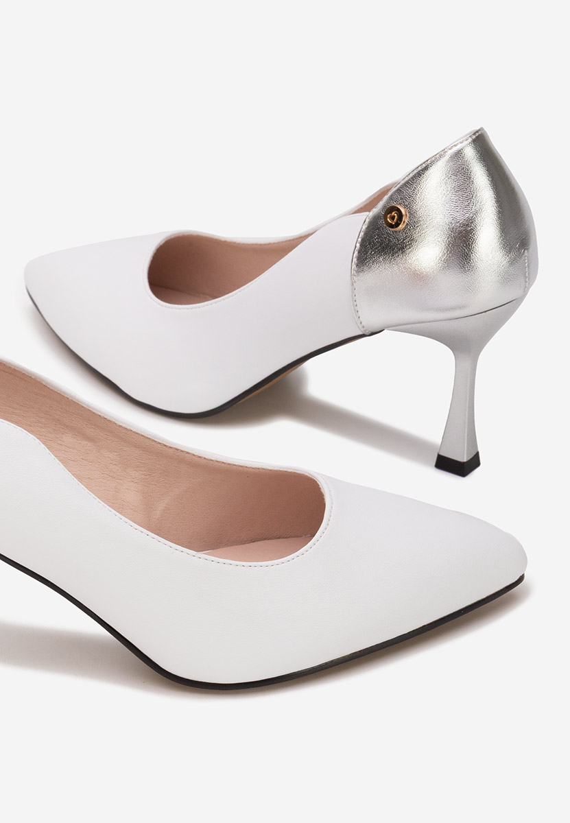 Обувки стилето Karita бели