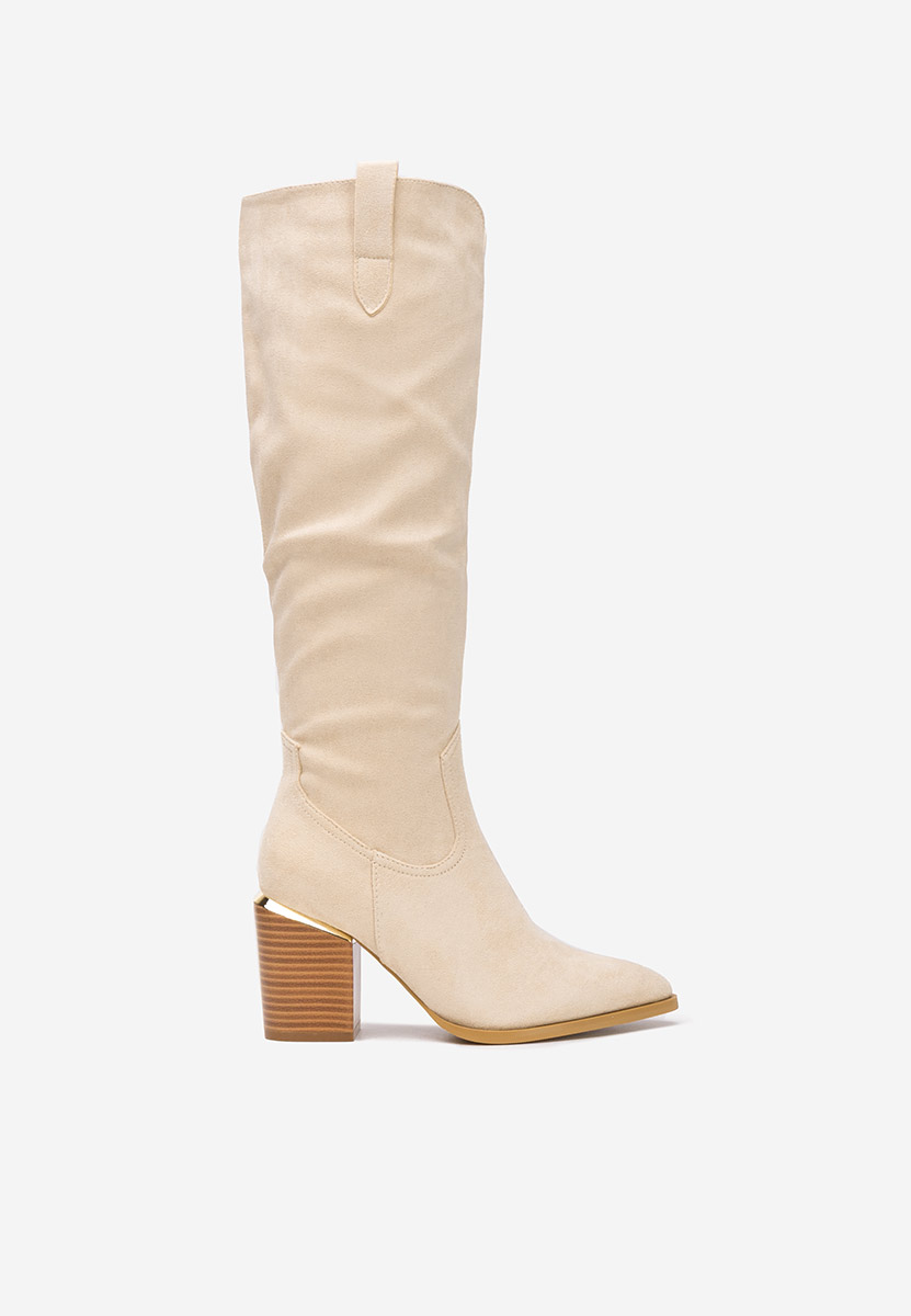 Чизми на ток Jasaria бежов