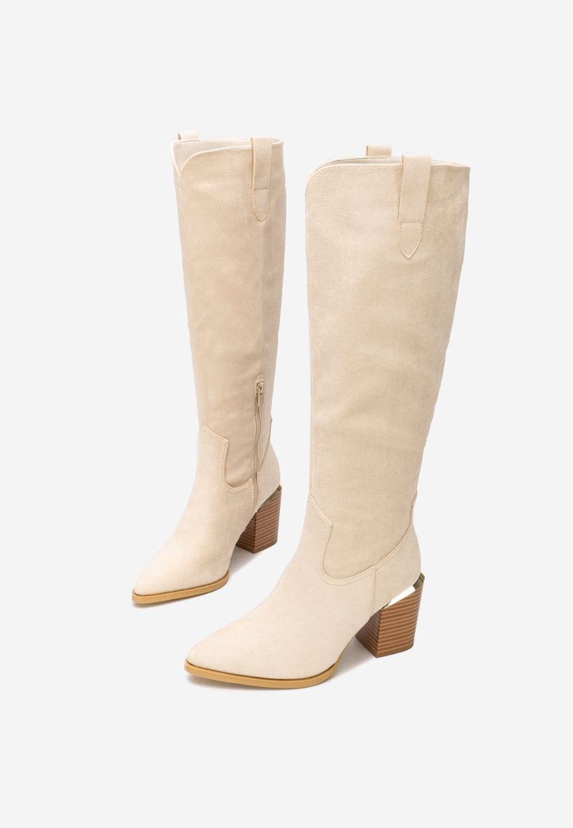 Чизми на ток Jasaria бежов