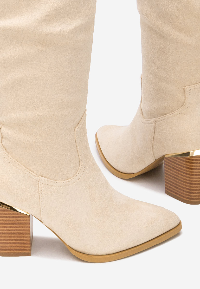 Чизми на ток Jasaria бежов