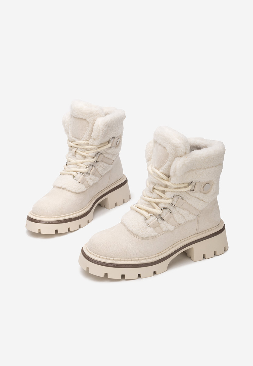 Зимни дамски Ботинки Kalindra бежов