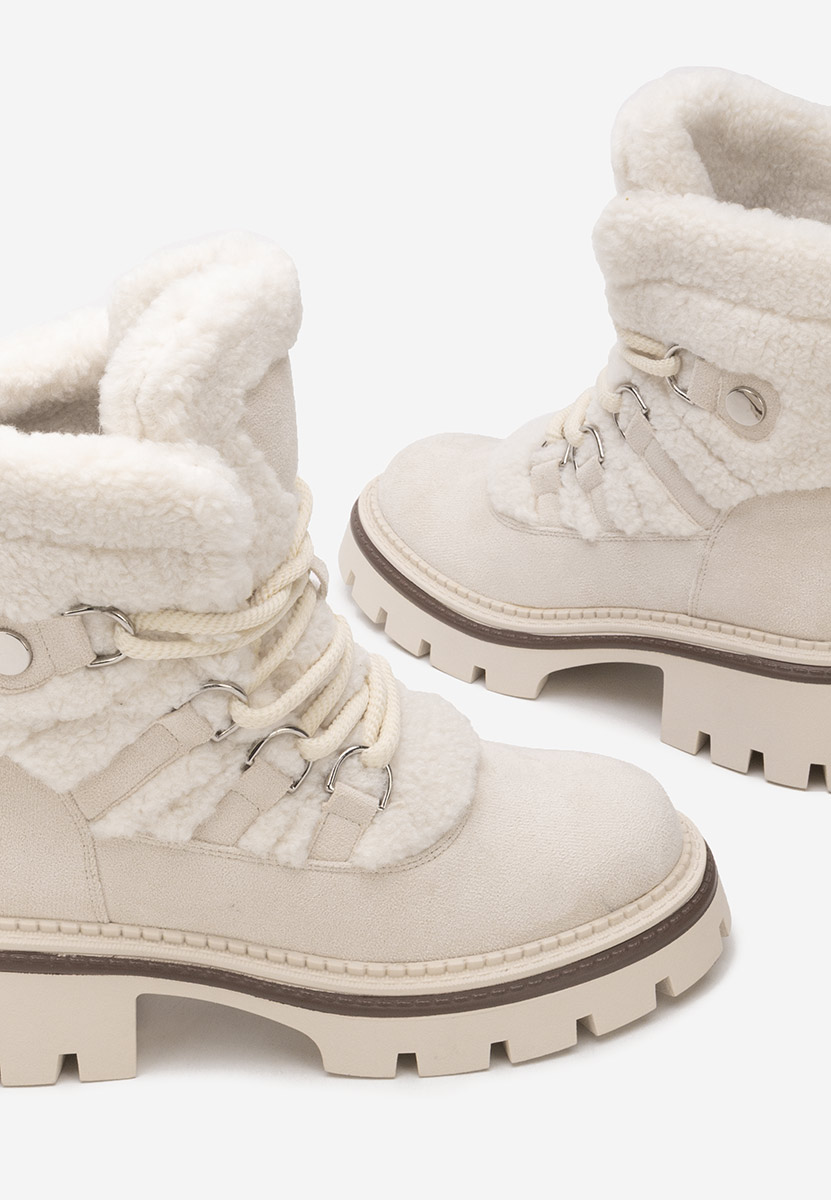 Зимни дамски Ботинки Kalindra бежов