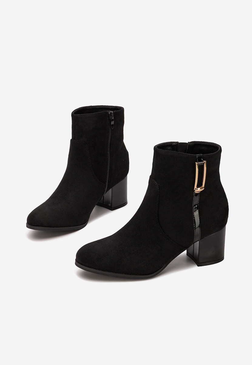 Боти на дебел ток Otalira черен