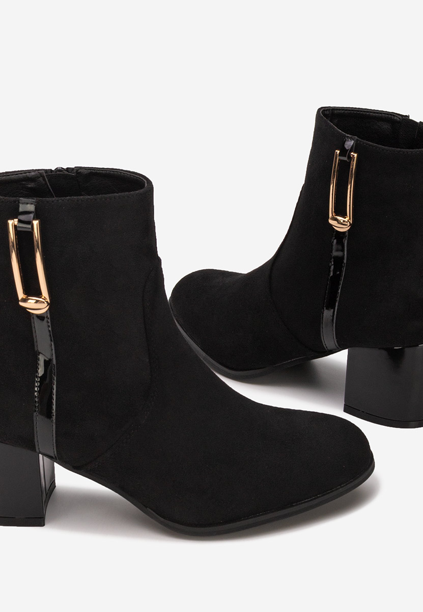 Боти на дебел ток Otalira черен