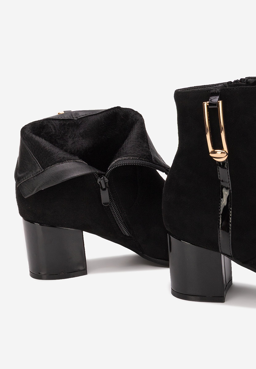 Боти на дебел ток Otalira черен