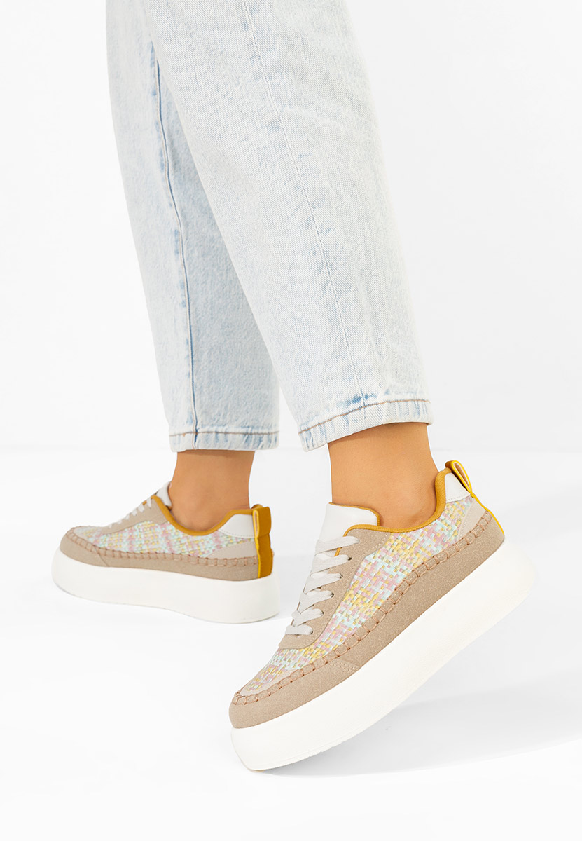 Cникърси на платформа Cecila каки