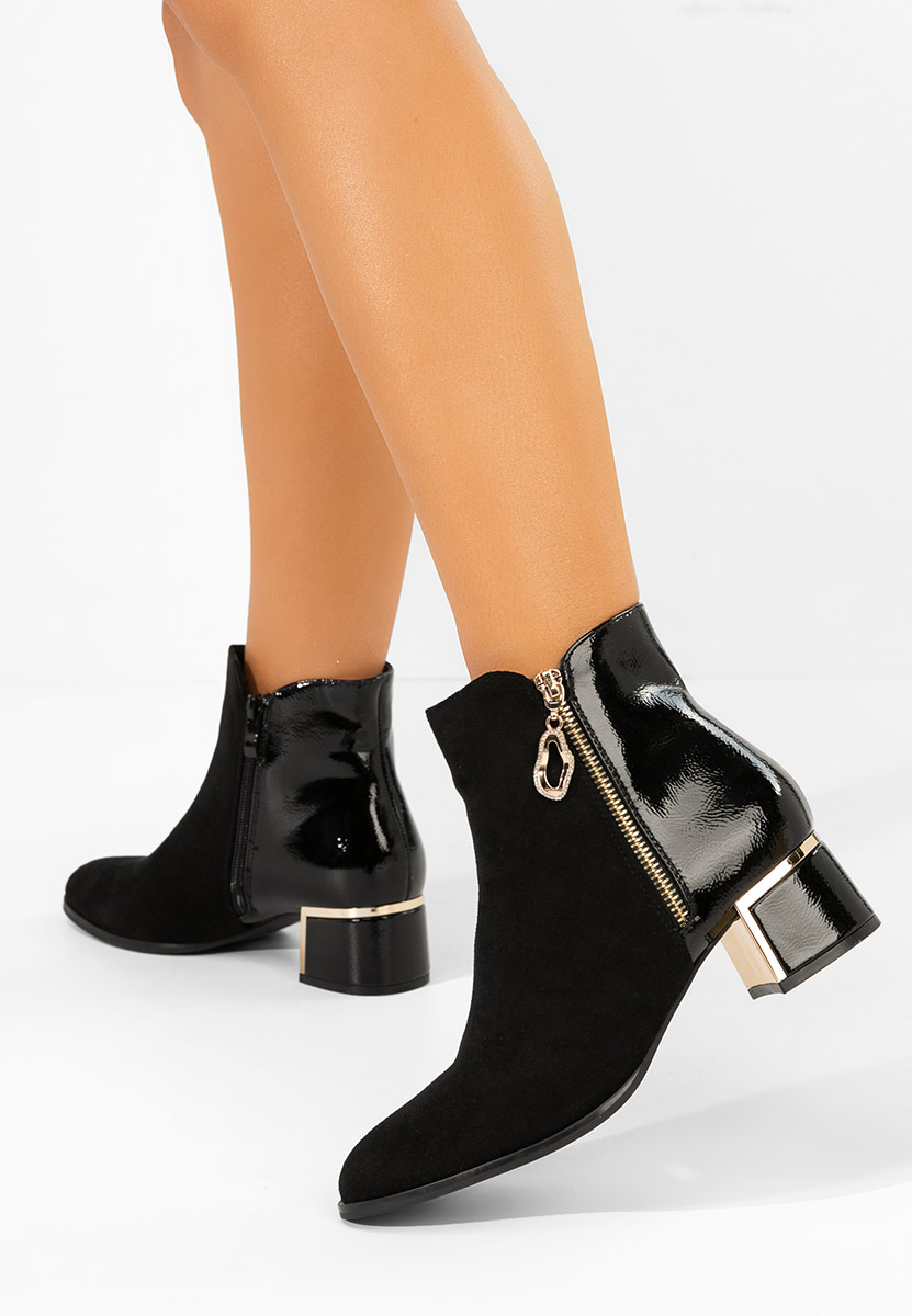 Боти на дебел ток Daisina черен