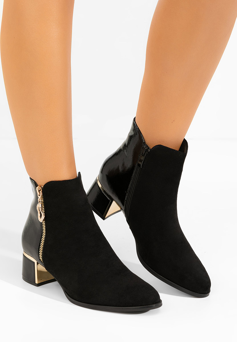 Боти на дебел ток Daisina черен