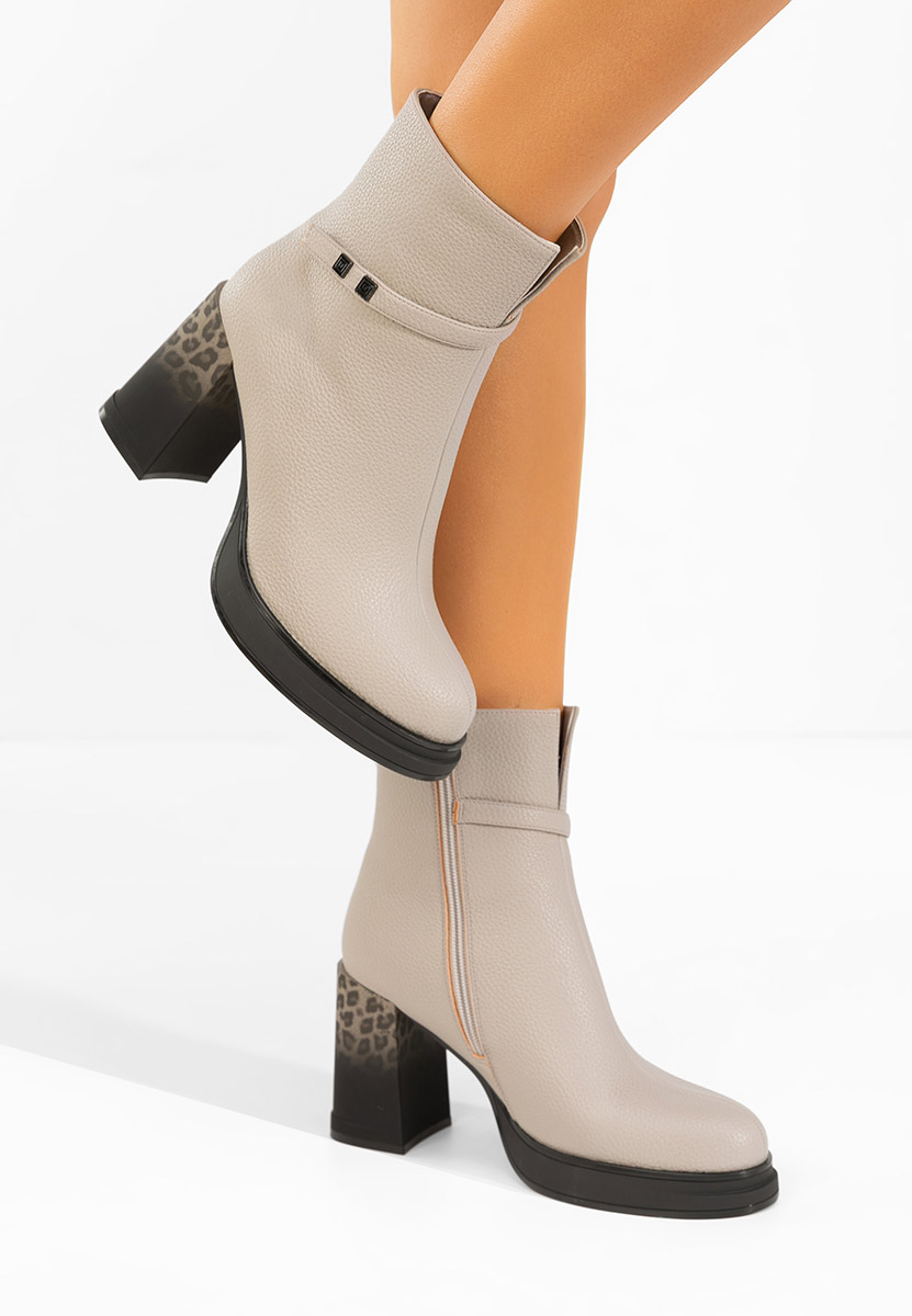 Боти на дебел ток Rannia сив