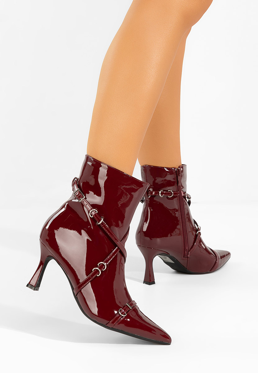 Боти на висок ток Marcelia бордо