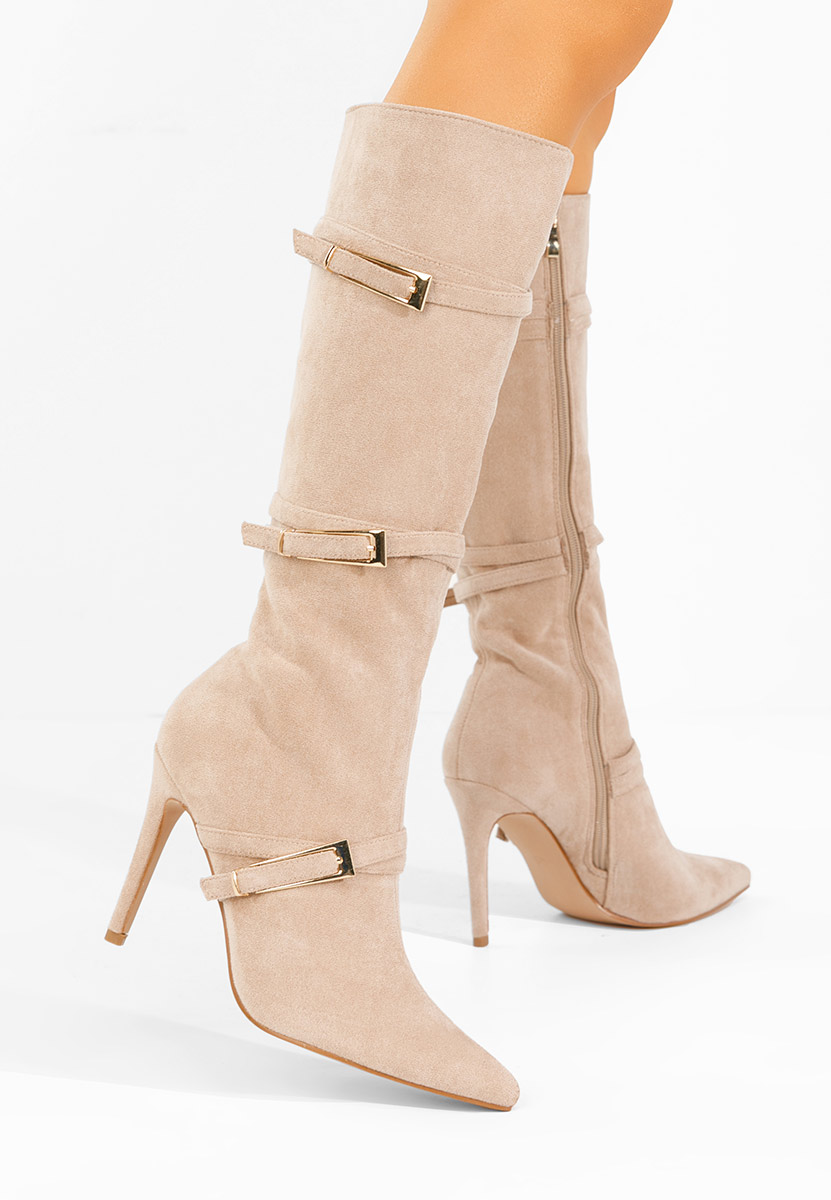 Чизми на ток Ernesia бежов